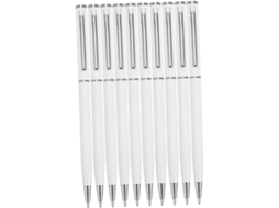 Conjunto De 10 Canetas Esferográficas Rotativas Elegantes Com Tinta