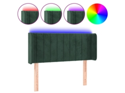 Led Headboard, Led Headboards Vidaxl Verde Veludo (83 X 16 X 78/88 Cm)