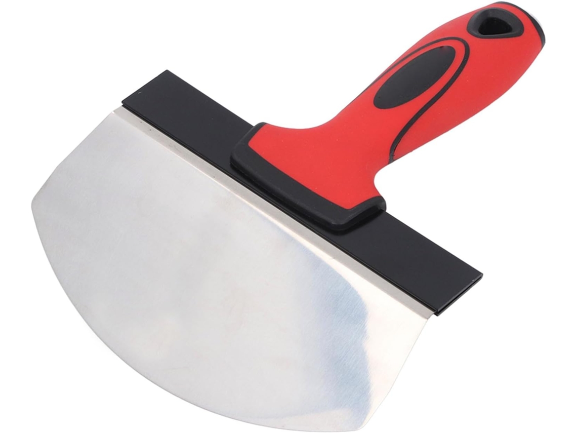 Pá De Aço Inox De 15 Cm (6 Polegadas) Para Drywall, Gesso E Massa Corrida - Lâmina Curva