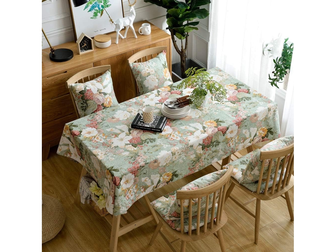 Toalha De Mesa Floral Com Design De Moda Toalha De Mesa De Algodão Var