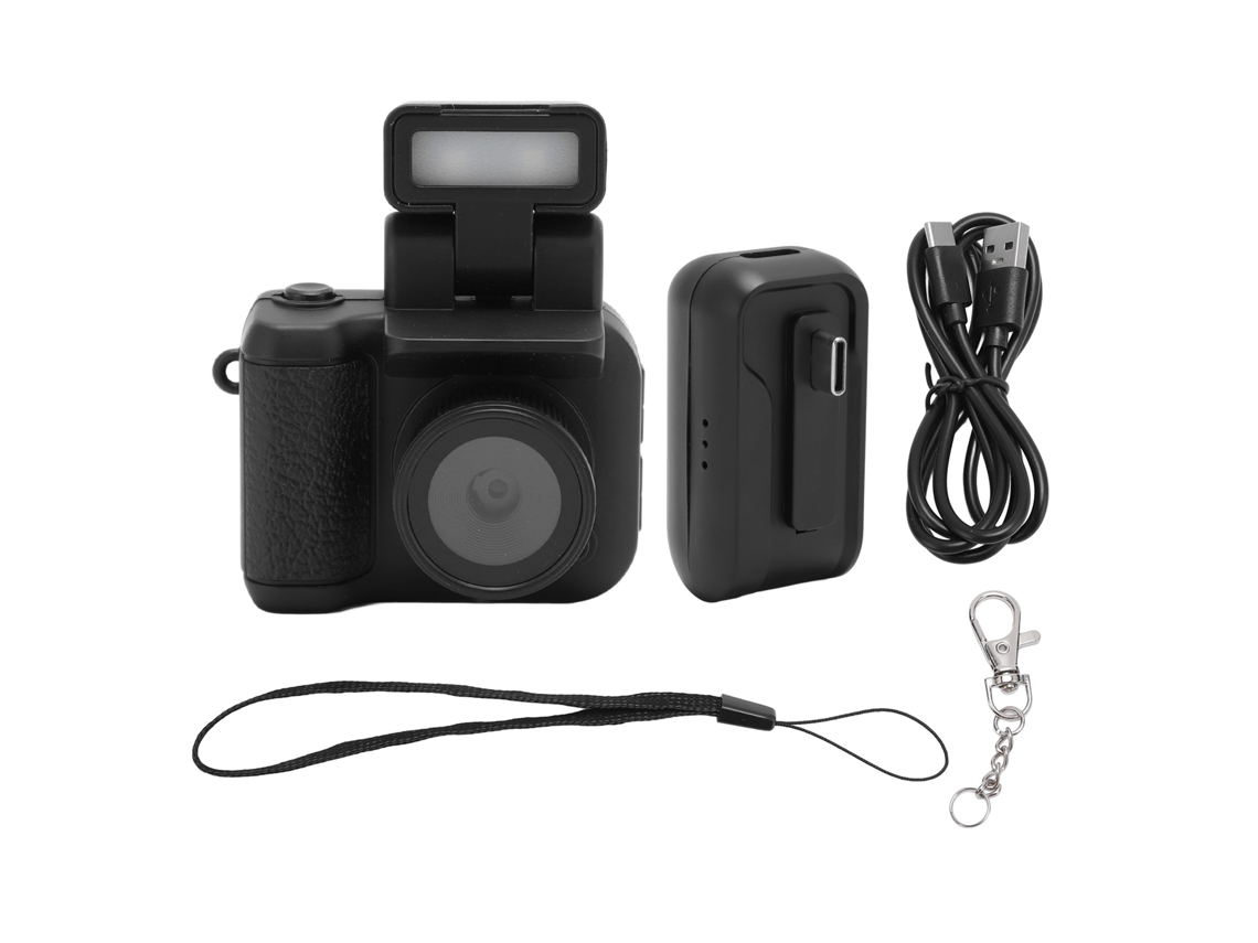 Câmera digital compacta 1080p HD com tela de 1,44 polegadas, gravação em loop automático, OTG, tipo chaveiro com flash retrátil para viagens LAXISCREED