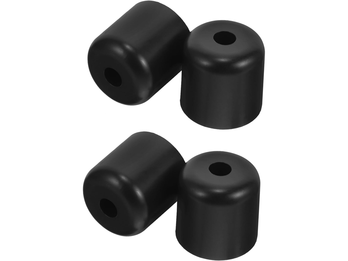 Conjunto De 4 Pés Reposição Em Plástico Preto Para Móveis, Com Estrutura De Encaixe Por Parafuso, Versáteis E Fáceis De