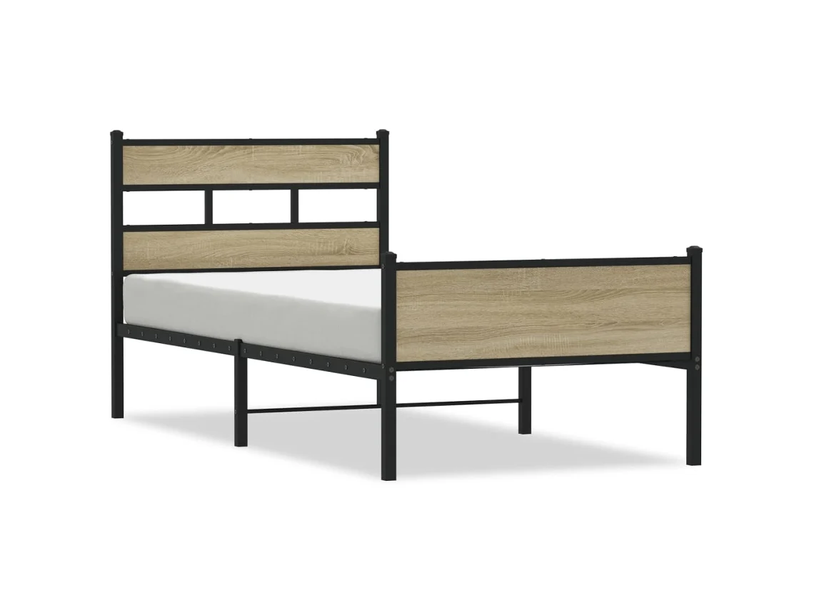 Bed Frame, Bed Frames Vidaxl Marrom Madeira Processada (75 X 190 Cm)