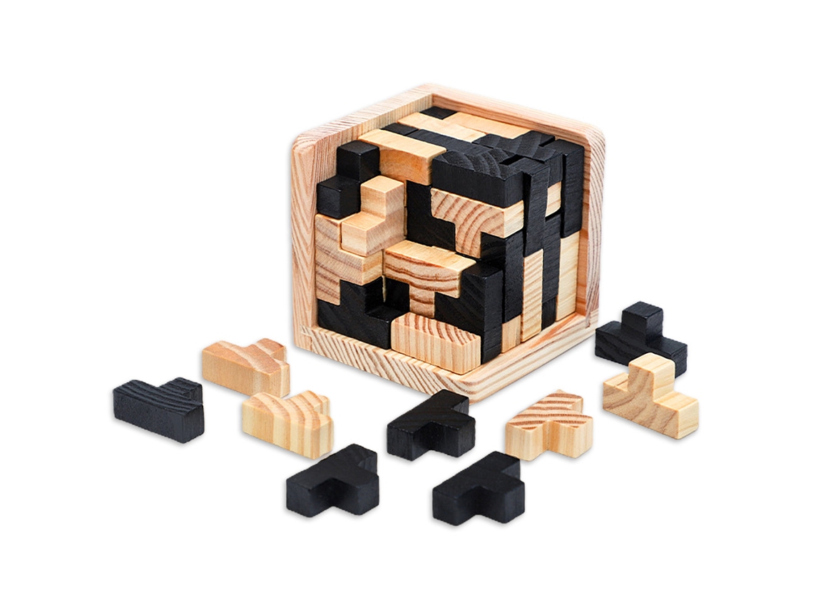 Quebra-Cabeça 3D Cubo de Madeira Quebra-Cabeça Adulto Infantil Resolver O Quebra-Cabeça Brinquedo de Entretenimento e Ferramentas-54T JEDBESETZT
