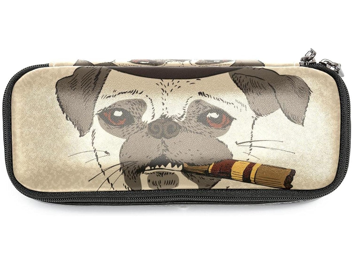 Estojo Lápis Com Estampa De Pug, Grande Capacidade Marcadores, Organizador Escolar, De Escritório,