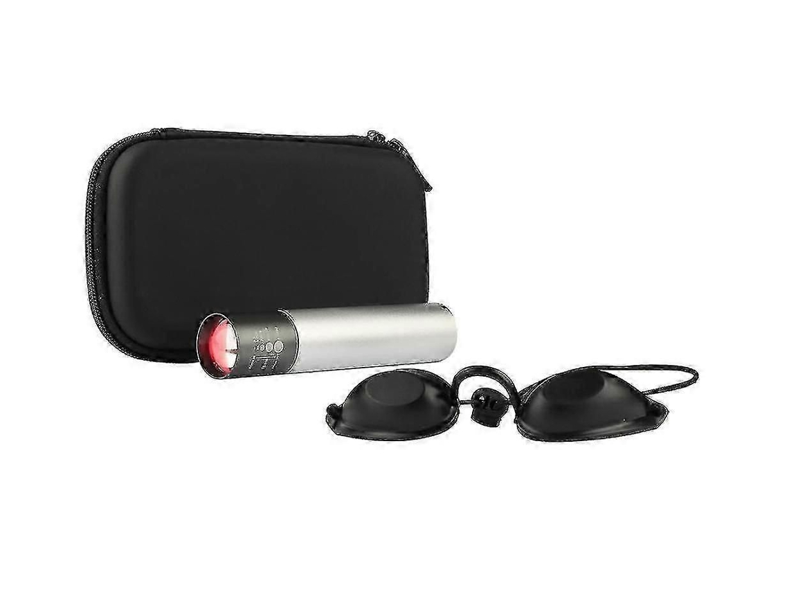 Lanterna De Terapia Infravermelha Com Luz Vermelha Led De 660 Nm Para Alívio Da Dor E Cuidados Com A Pele (1 Unidade, Cor Prata)