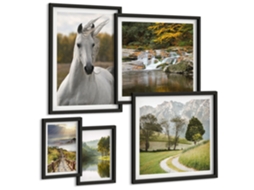 Conjunto De Pinturas Paisagens Pejzaże Cavalo Espelharte (5 Peças)