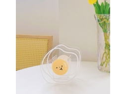 Vaso de acrílico Nova Line estilo nórdico urso branco pequeno