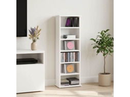 Vidaxl Armário Para Cd Branco 60 X 17 X 92 Cm Derivados De Madeira