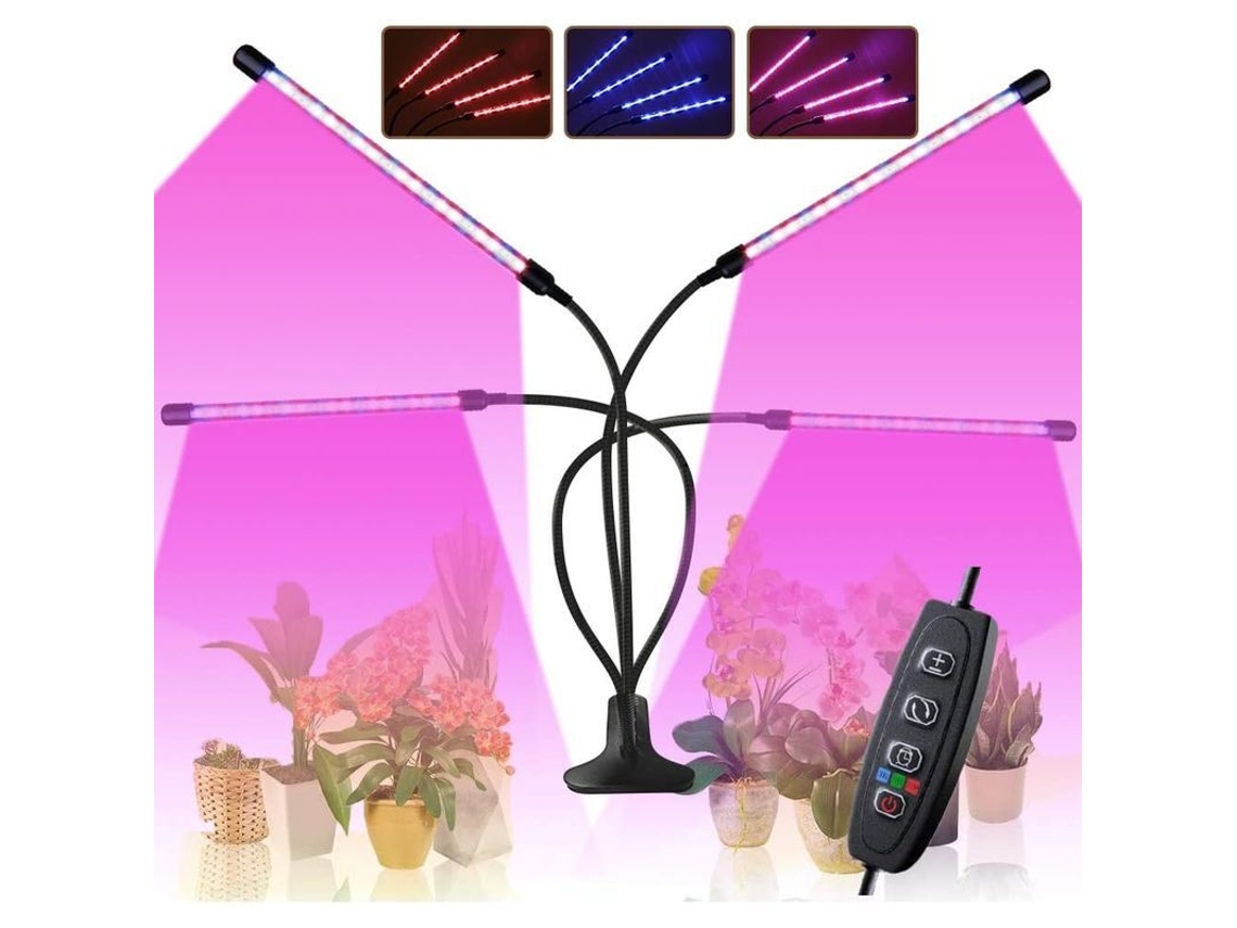 2026 luz de Crecimiento 40w 80led com Clip Ajustável 360°, Temporizador 3/6/12h, 3 Modos e 10 Níveis de Brilho para Plantas