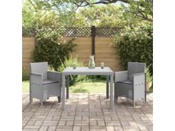 Vidaxl Conjunto De Jantar Para Jardim 3 Unid. Cinzento-claro