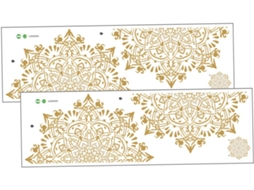 Adesivos De Parede Removíveis Com Mandala Dourada Para Yoga.