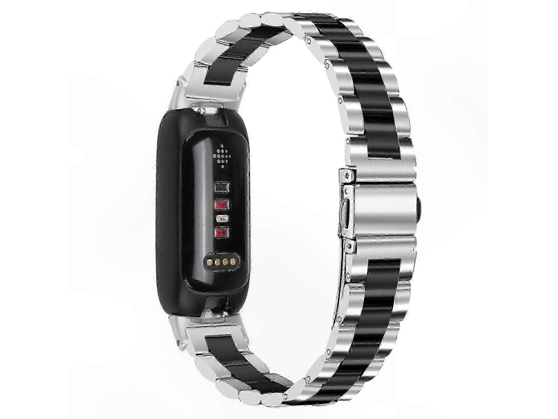 Pulseira De Relógio Aço Inoxidável, Compatível Com Fitbit Inspire 3, Resistente À Corrosão, Tamanho 5.5-7.5 Polegadas