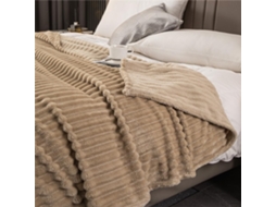 Manta de Flanela Macia Fansu Cor Sólida Quente e Grossa Ideal para Cama Sofá em Todas as Estações 127x152cm, M