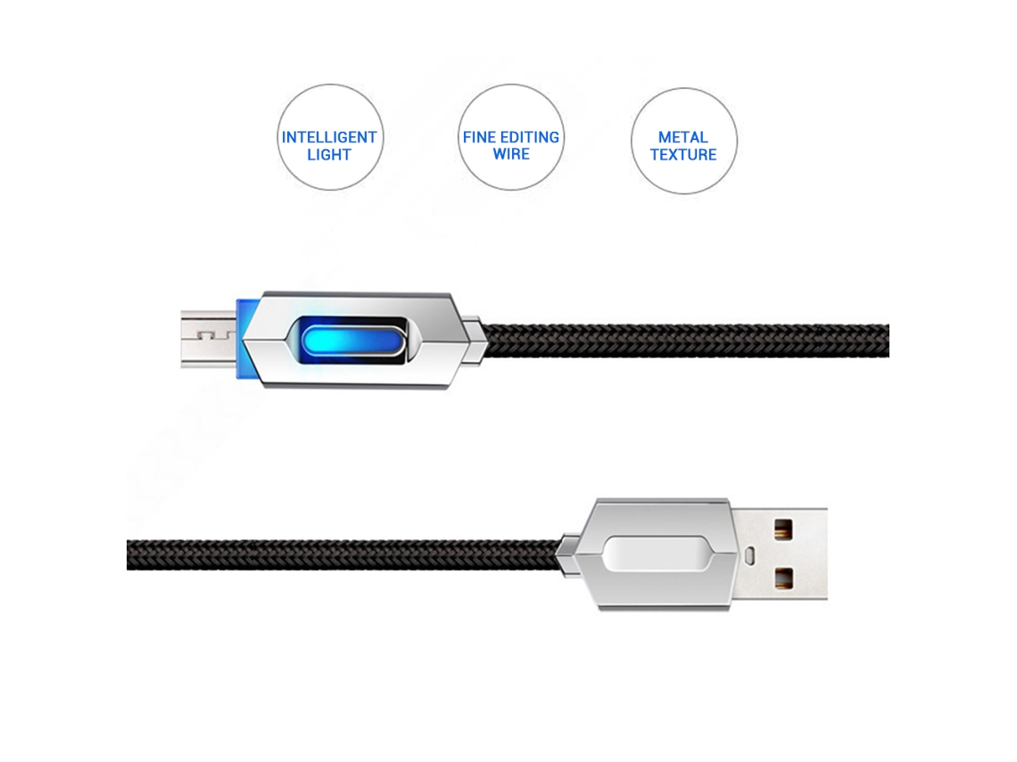 Cabo de Carregamento LAXISCREED com Luz Inteligente e Sincronização de Dados