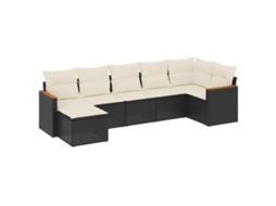Garden Sofa Set, Garden Sofa Sets Vidaxl Preto Rattan / Vime (n/a)