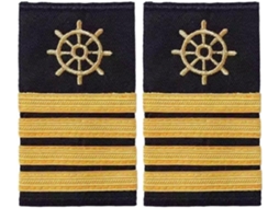 2-dragonas de Capitão Iate, dragonas de Marinheiro Fibra Madeira, dragonas de oficial da Frota Naval, dragonas de