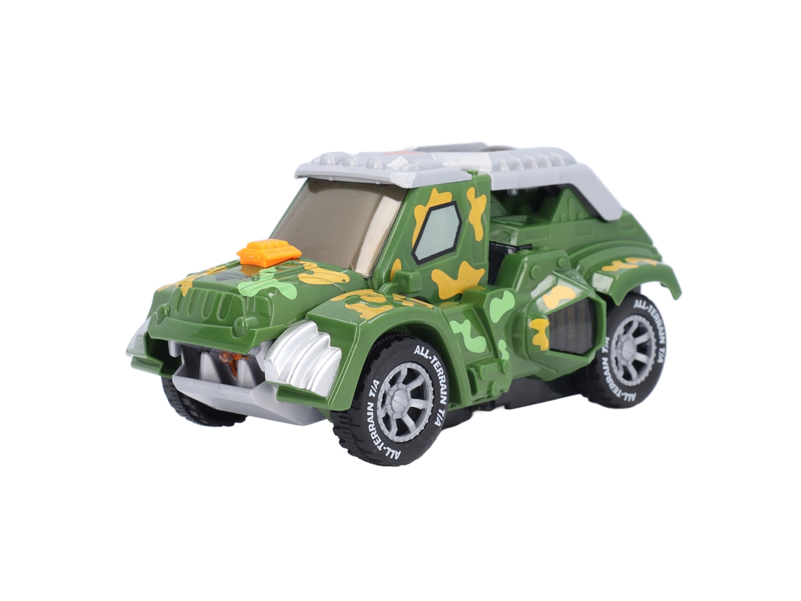 Mali carro Dinossauro Transformável Elétrico com Luzes Coloridas e Efeitos Sonoros Abs
