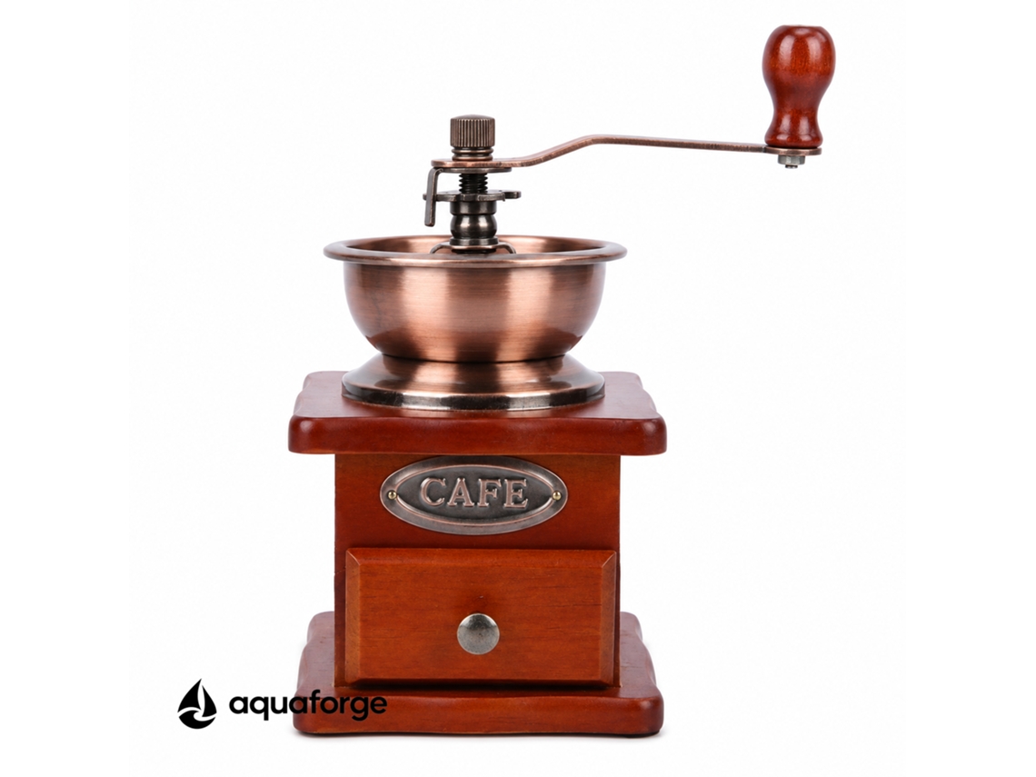 Moinho Manual De Café Aquaforge Com Moagem Ajustável E Mó Cerâmica Para Café