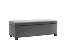 Banco de Arrumação Placa Multicamandas e Poliéster Cor Cinzento 112x42x40 cm Homcom