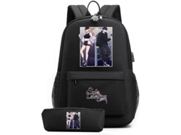 Mochila Estojo Inspirados No Anime Solo Leveling, Mochilas Escolares Com Cadeado Combinação, Para Laptop,