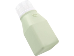 Dispensador de sabonete líquido compacto e recarregável em silicone com capacidade de 100ml.