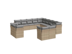 Garden Sofa Set, Garden Sofa Sets Vidaxl Bege Rattan / Vime (n/a)