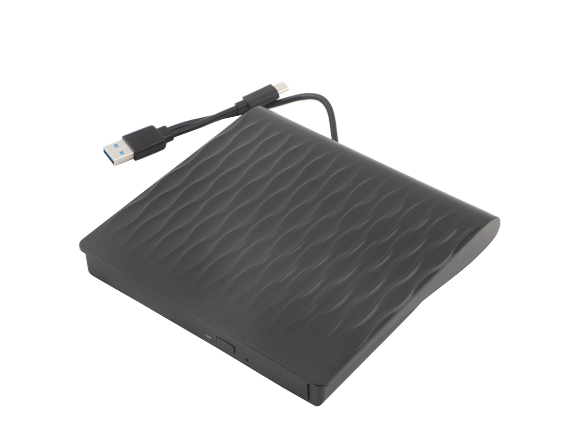 Lurelia Leitor Dvd Externo Usb 3.0, Unidade Cd/dvd Portátil De Baixo Ruído Para Laptop E Pc, Preto