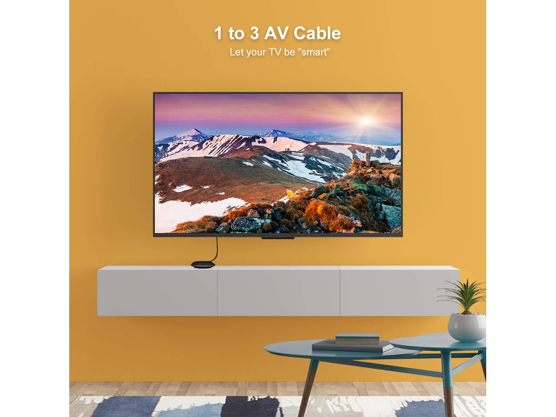 Cabo Av Rca Macho 3 Para Jack 3.5mm De 1.2m Conversor Dv Mp4