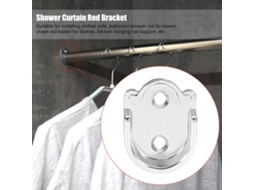 Conjunto De 4 Suportes Para Varão De Cortina Com Flange(22 Mm), Em Liga De Zinco