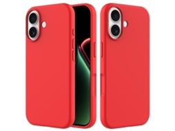Capa De Silicone Para Iphone 17 - Cor Sólida - Vermelha