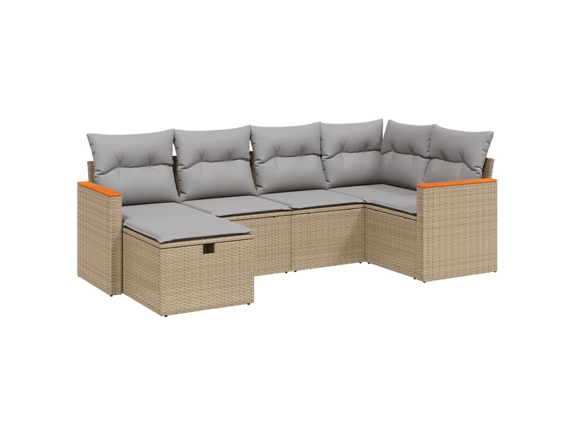 Garden Sofa Set, Garden Sofa Sets Vidaxl Bege Rattan / Vime (n/a)