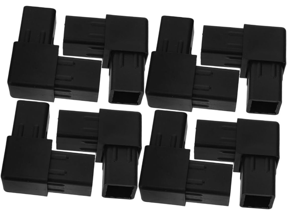 Conjunto De 8 Peças De Conexões Para Tubos Quadrados, Conectores De Plástico Para Tubos, Braçadeiras.