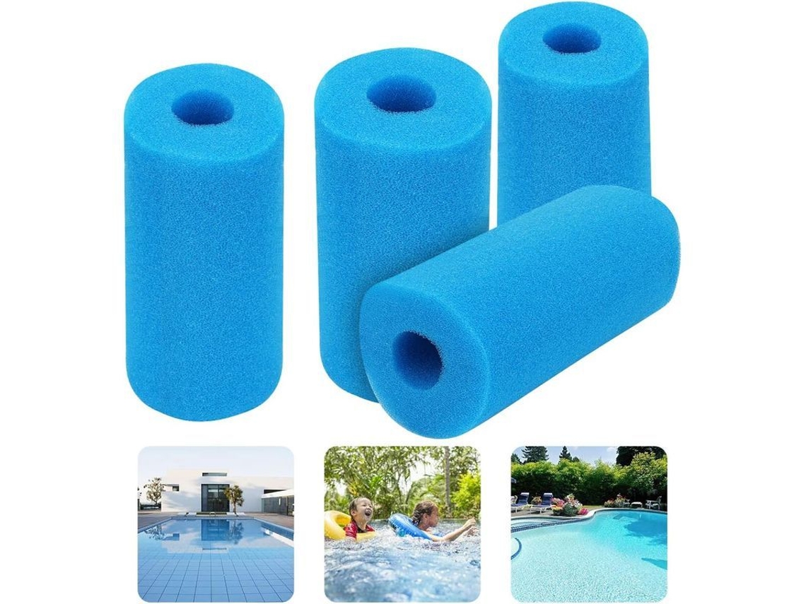 Esponja Filtro Reutilizável para Piscina, Spa, Aquário 200x100mm, 4 Piezas