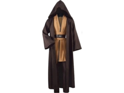 Fantasia Jedi Anakin Skywalker, túnica com capuz, para o Halloween, tamanho P, marrom | S/BRAND