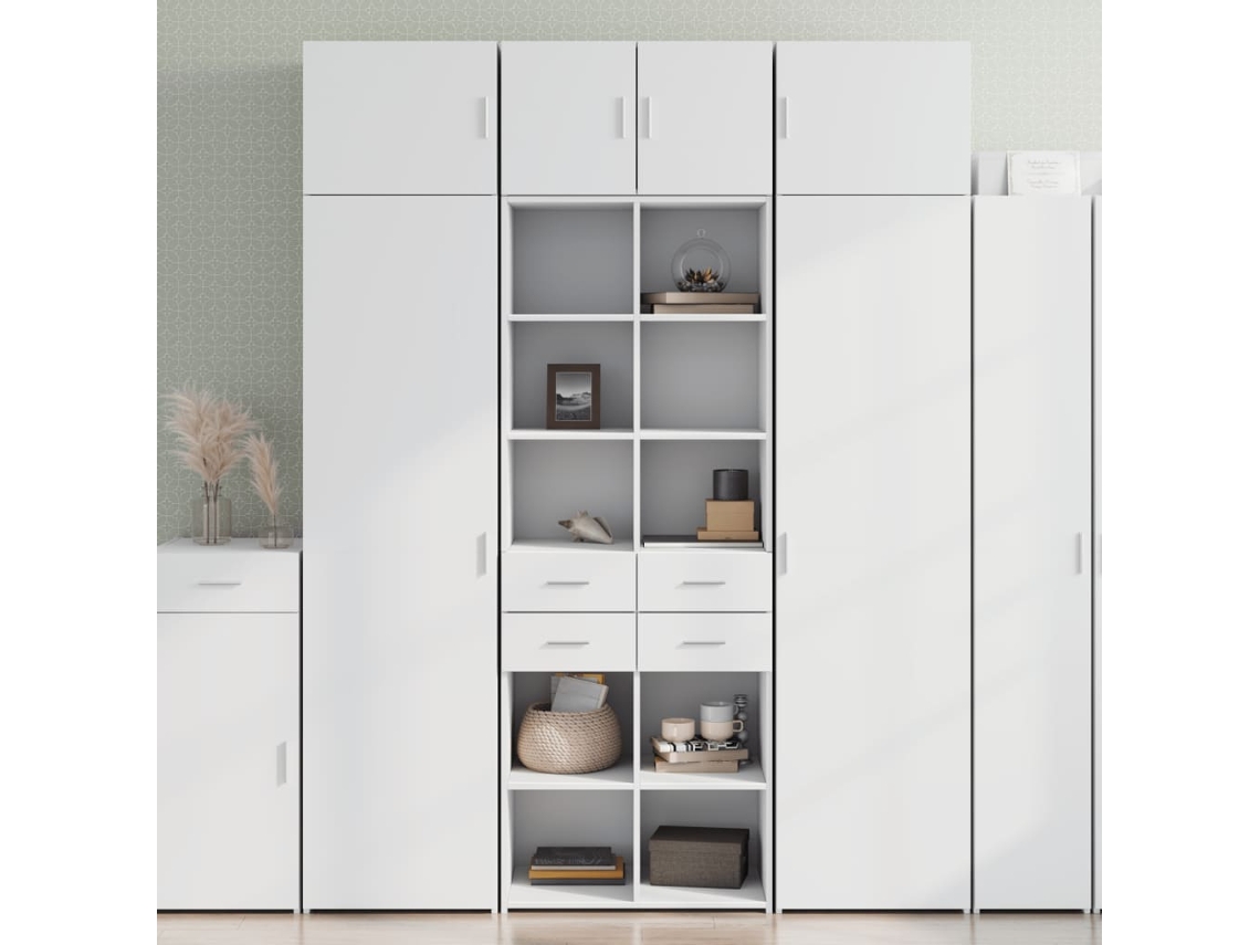 Vidaxl Armário Alto 70x42,5x185 Cm Derivados De Madeira Branco