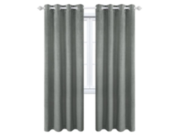 Cortinas Blackout De Veludo Cinza, Isolamento Térmico, Redução De Ruído, Cor Sólida Para Sala De Estar E Quarto, 132 X 213 Cm, 2 Painéis