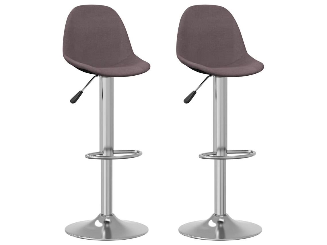 Bar Stool, Bar Stools Vidaxl Cinzento-acastanhado Tecido (n/a)