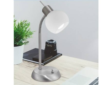 Candeeiro de Mesa  Opal Metal Prateado
