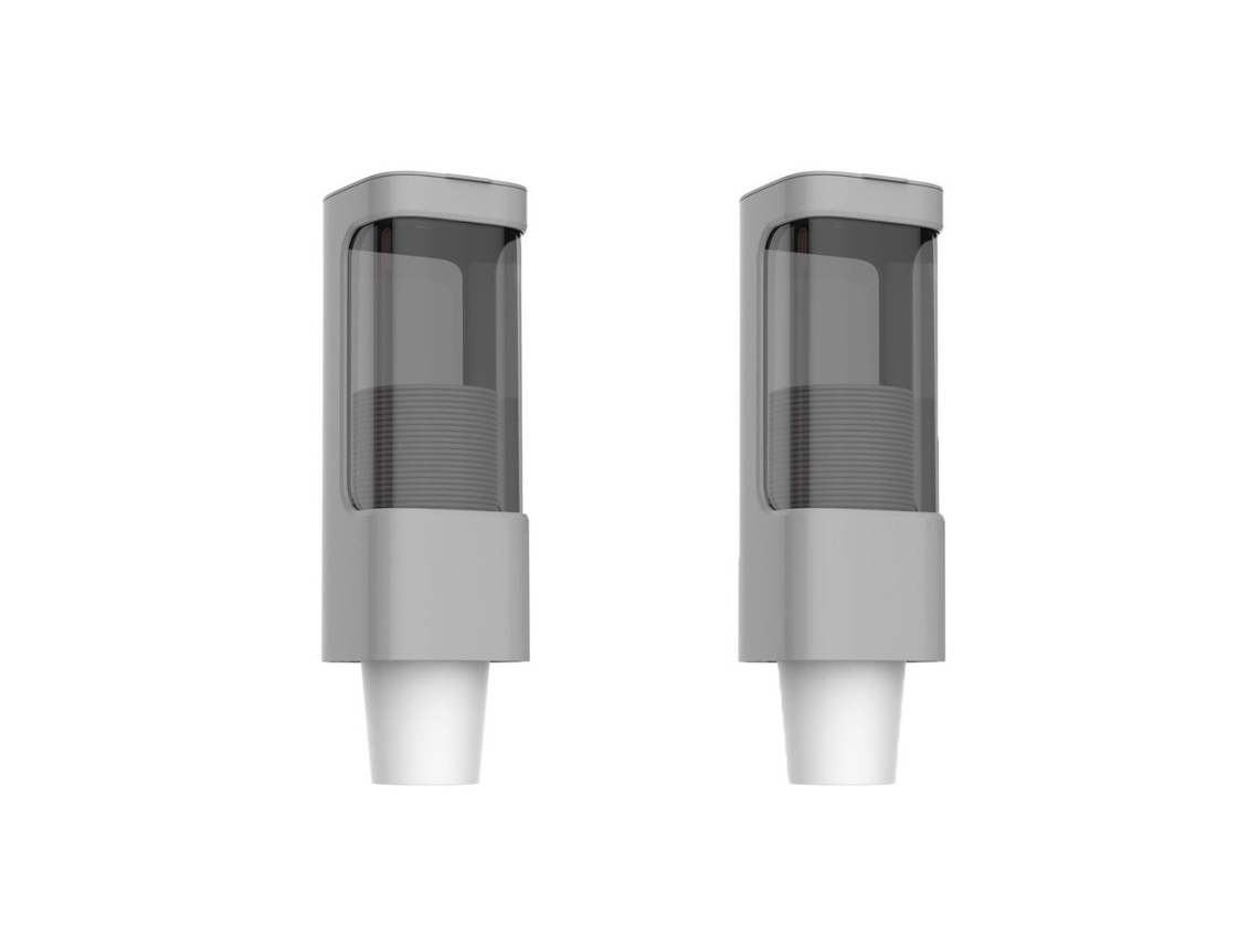 Conjunto De 2 Porta Copos/dispensador Copos Cinza Aquaforge