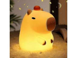 Luminria Noturna Capivara Infantil, Luminria Noturna Capivara Com Intensidade Ajustvel, Luminria Capivara Recarregvel Via Usb Aquaforge