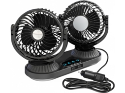 Ventilador De Carro Com Duas Cabeças Que Sopra Ar Frio Oscilação Automática E Portas Usb, Ideal Para Veículos Com