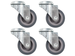 Vidaxl Rodas Giratórias Com Furo 4 Pcs 50 Mm