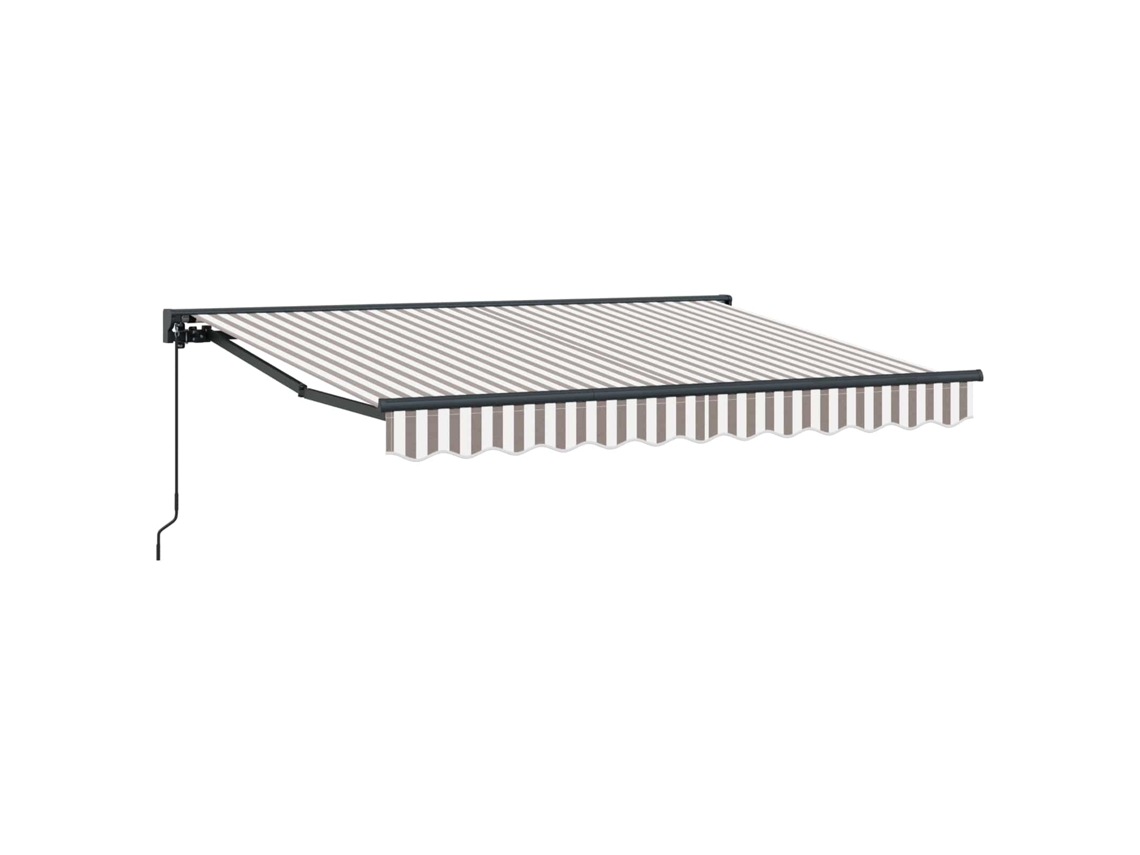 Conjunto 1 Toldo Retrátil Vidaxl Cinzento-claro Poliéster (4,5 × 3 M)