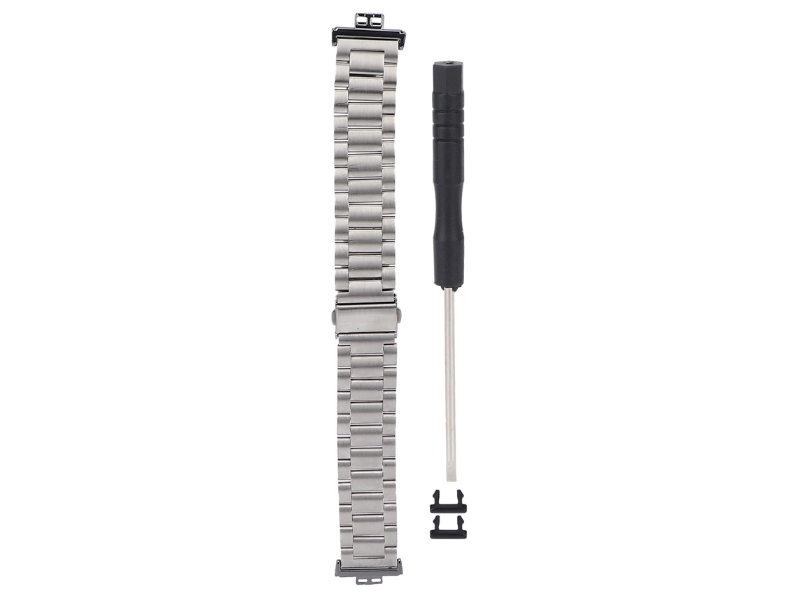 Cinto De Relógio Inteligente De Aço Inoxidável Com Dobro Fivela Para Huawei Watch Fit Prata