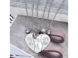 2026 collar de Presente para o Dia Das Mães Personalizado para Mãe e Filha de Aço Inoxidável Prata