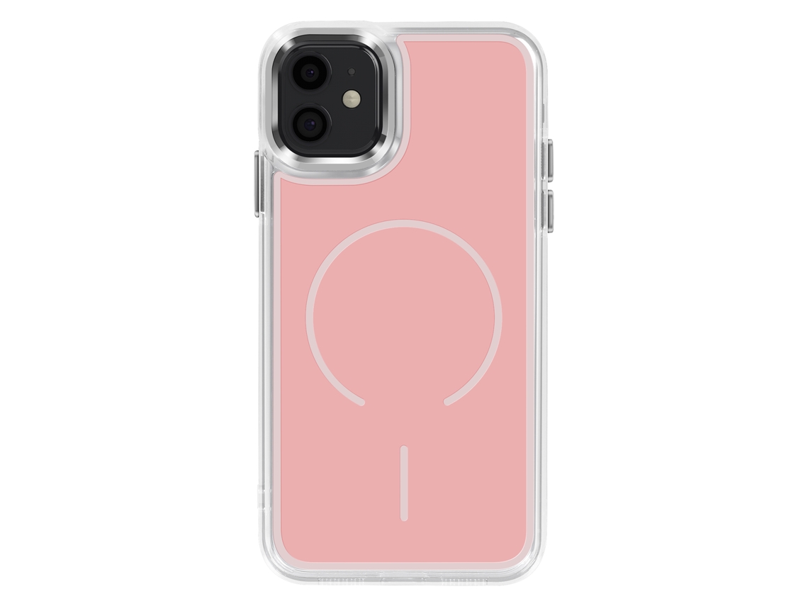 Avizar Capa Magsafe Para Iphone 11 Com Bordas Reforçadas Em Dois Materiais Flexíveis Rosa