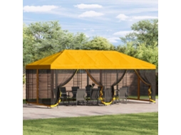Vidaxl Gazebo Com Paredes Laterais 6 X 3 M Amarelo Poliéster E Aço