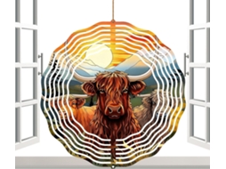 Cata Vento Decorativo | Escultura Decorativa De Vaca Das Terras Altas Cata Vento 3d De Metal Para Gokoco