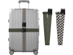 Conjunto De 2 Cintas Pretas Para Bagagem Com Detalhes Coloridos E Flores Brancas Viagem Ajustáveis Mala Bolsa Acessórios